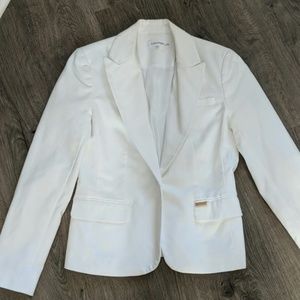 Calvin Klein White Cotton Blazer - 6